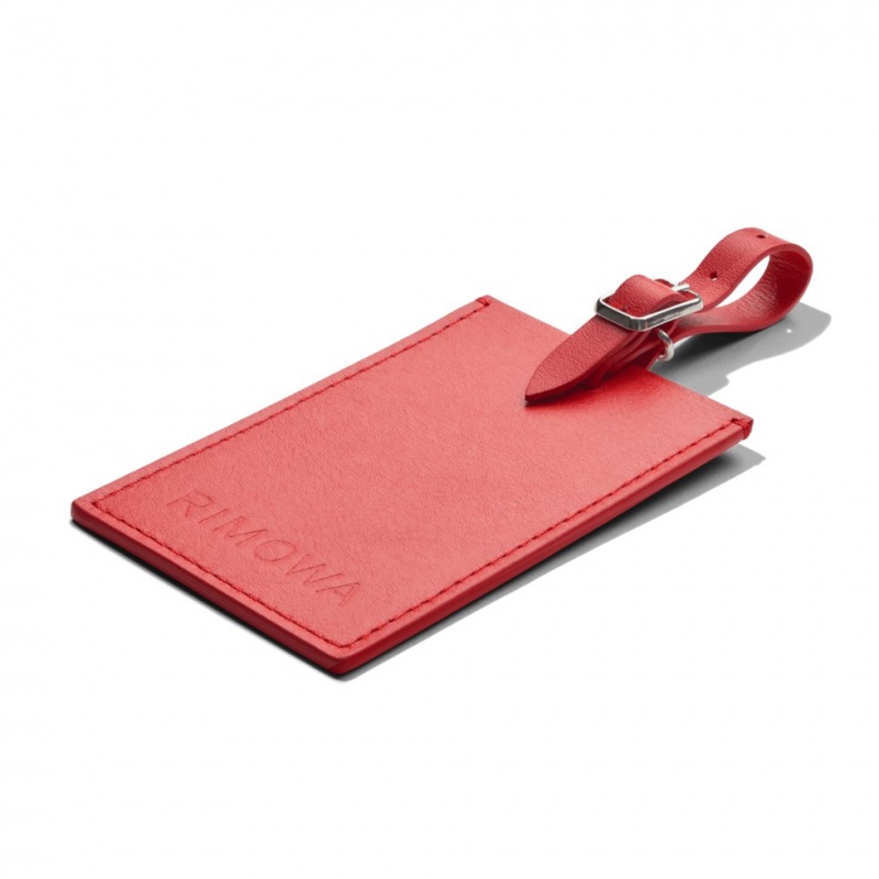 Tags Rimowa Red Paprika Personalized Cuir Luggage Rouge | TJY-64514104