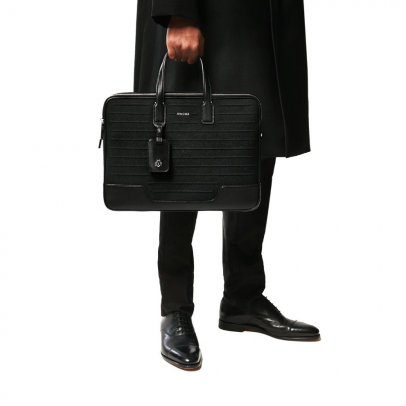 Mallette Rimowa Briefcase in Cuir & Tela Noir | EIX-50989444