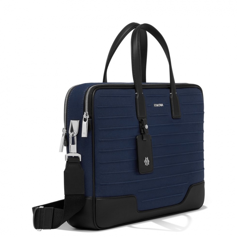 Mallette Rimowa Briefcase in Cuir & Tela Bleu Marine Bleu | RZG-79951207