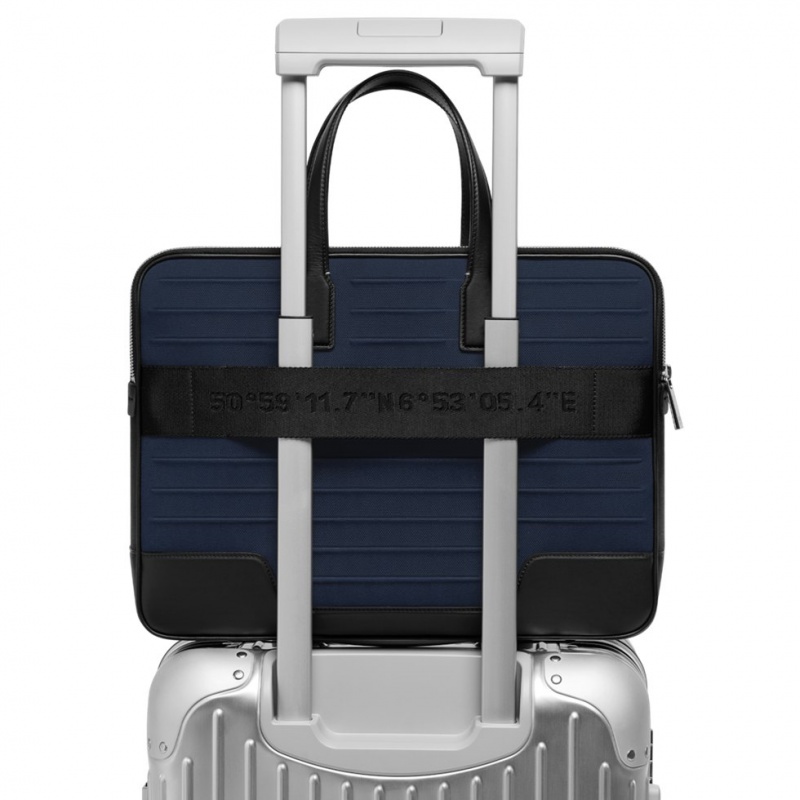 Mallette Rimowa Briefcase in Cuir & Tela Bleu Marine Bleu | RZG-79951207