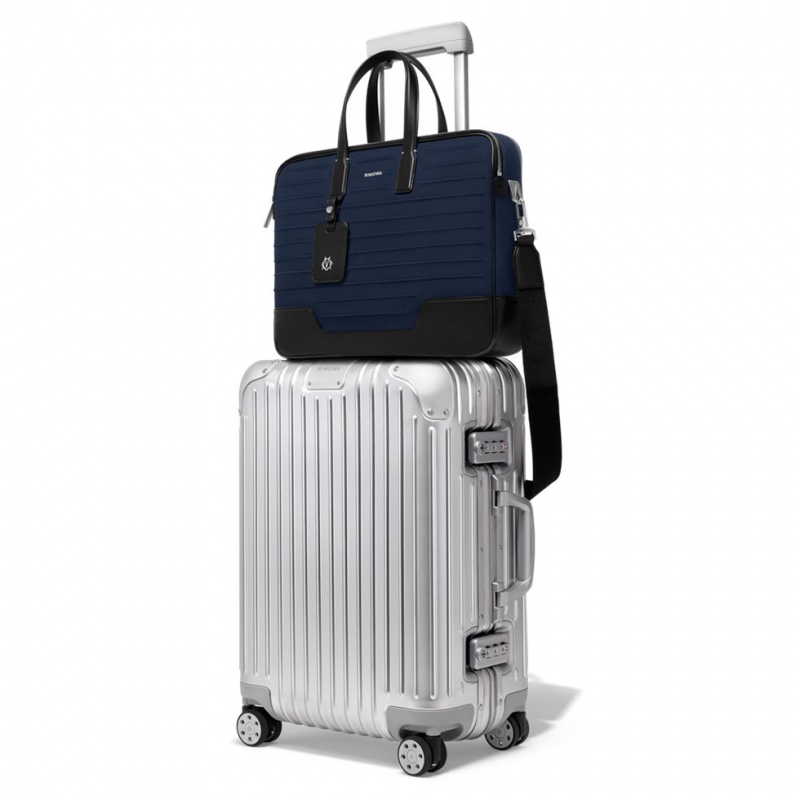 Mallette Rimowa Briefcase in Cuir & Tela Bleu Marine Bleu | RZG-79951207