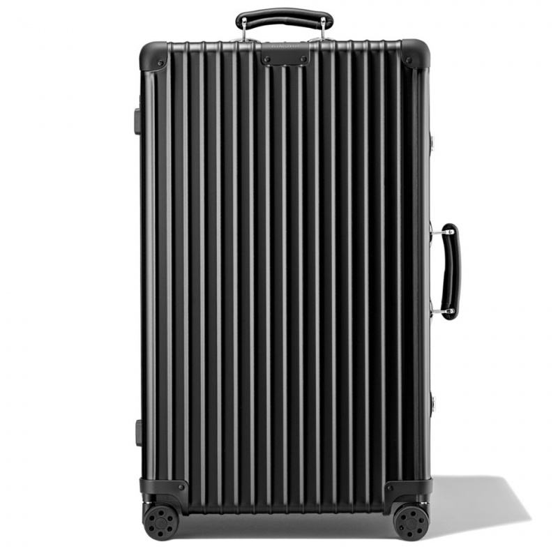 Valises Rimowa Classiche Trunk Large Aluminum Noir | OBE-55708244