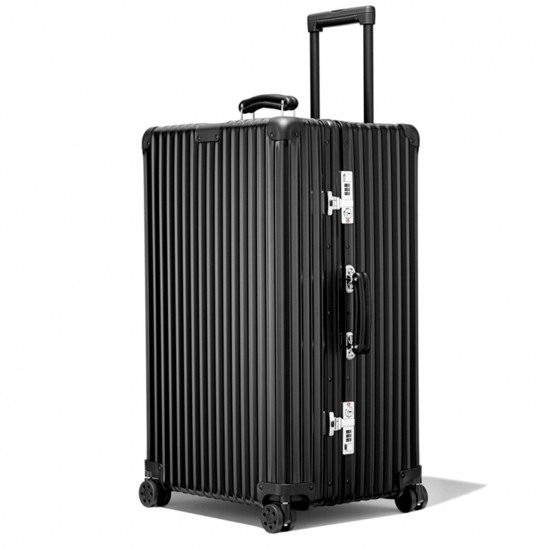 Valises Rimowa Classiche Trunk Large Aluminum Noir | OBE-55708244