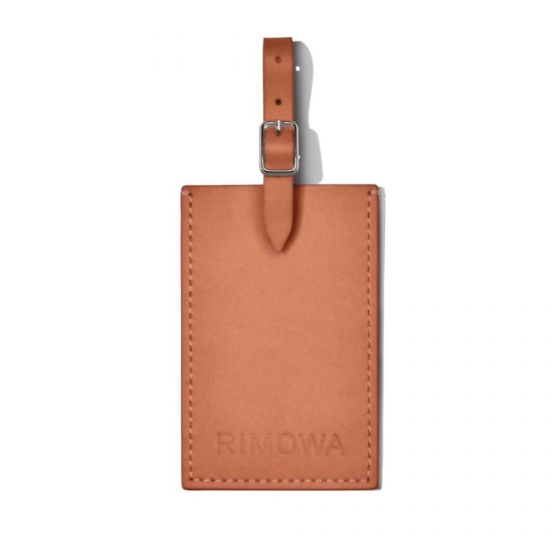 Tags Rimowa Cognac Brown Personalized Cuir Luggage Marron | GIH-24795955