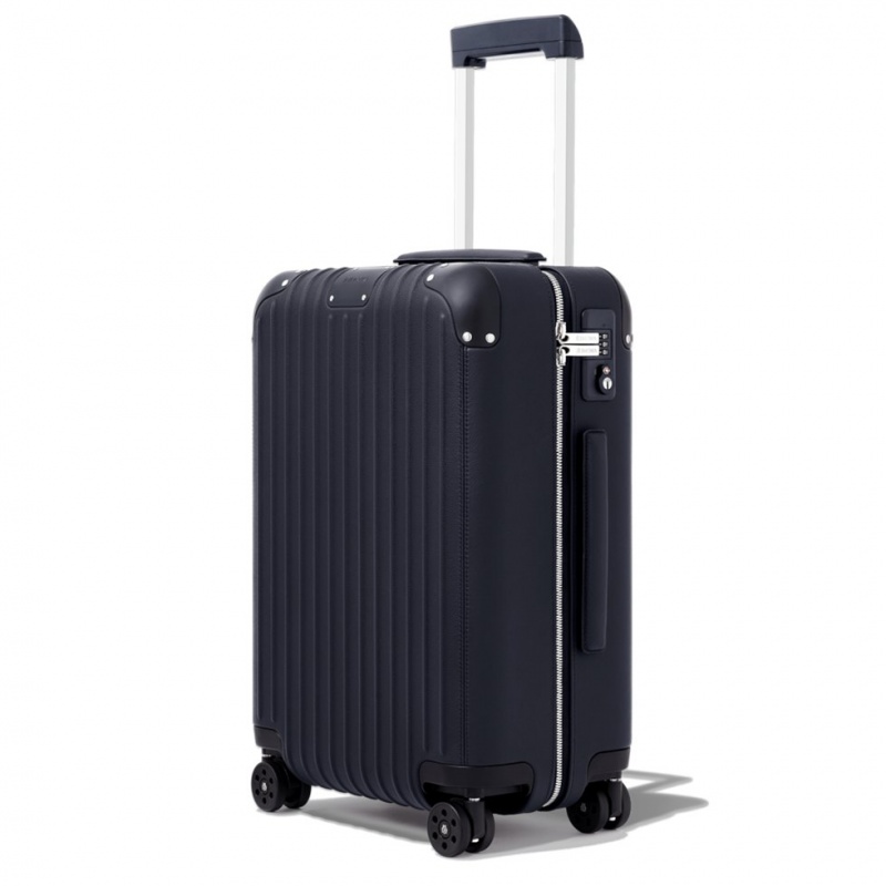 Valises Rimowa Distinct Cabin Cuir Carry-On Bleu Marine Bleu | DWP-43337018