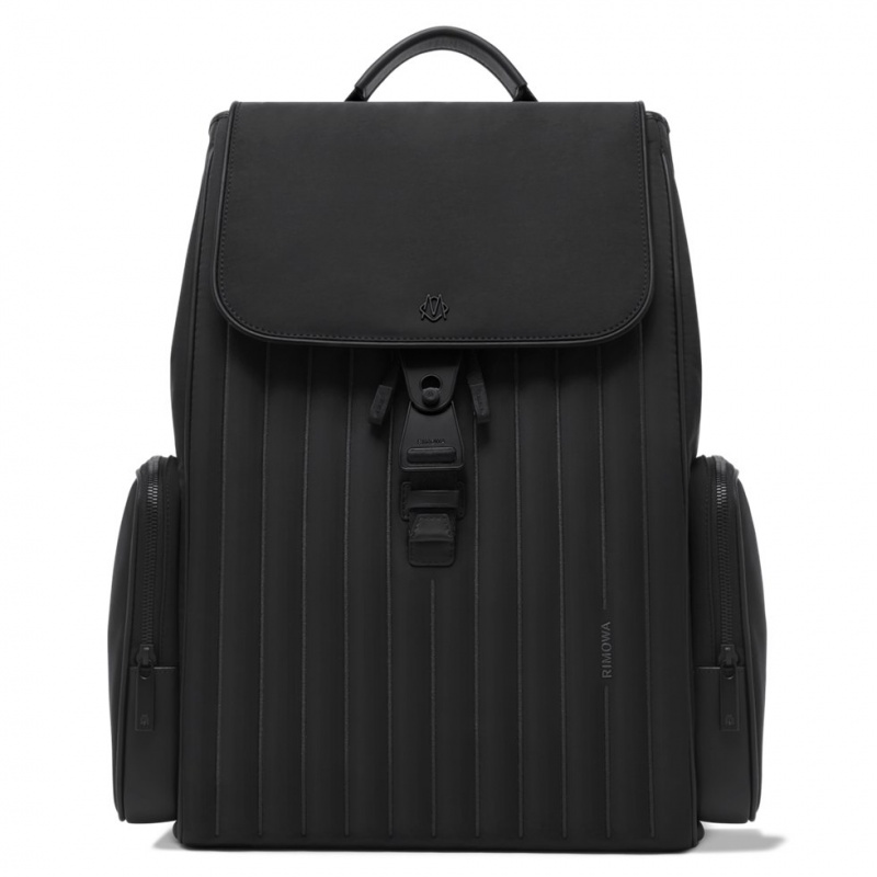 Sac a Dos Rimowa Flap Large in Nylon and Cuir Noir | DWN-13359685