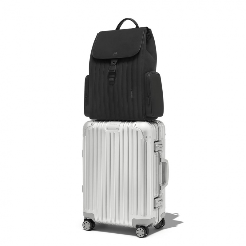 Sac a Dos Rimowa Flap Large in Nylon and Cuir Noir | DWN-13359685