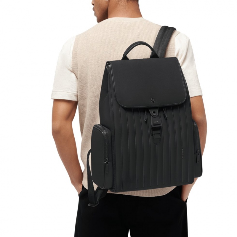 Sac a Dos Rimowa Flap Large in Nylon and Cuir Noir | DWN-13359685