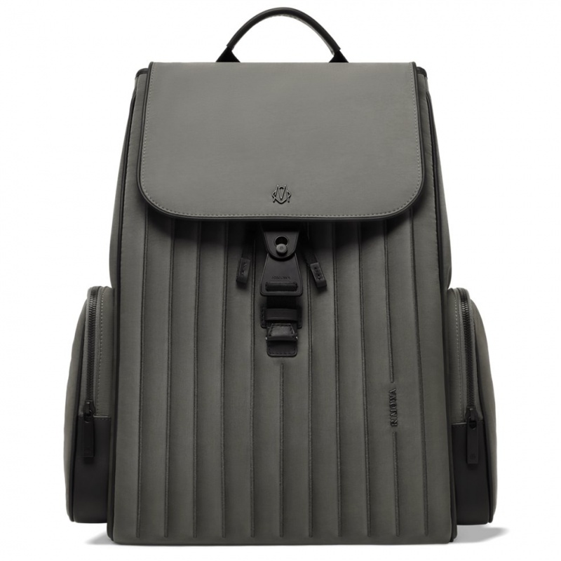 Sac a Dos Rimowa Flap Large in Nylon and Cuir Grise | UQY-18876625