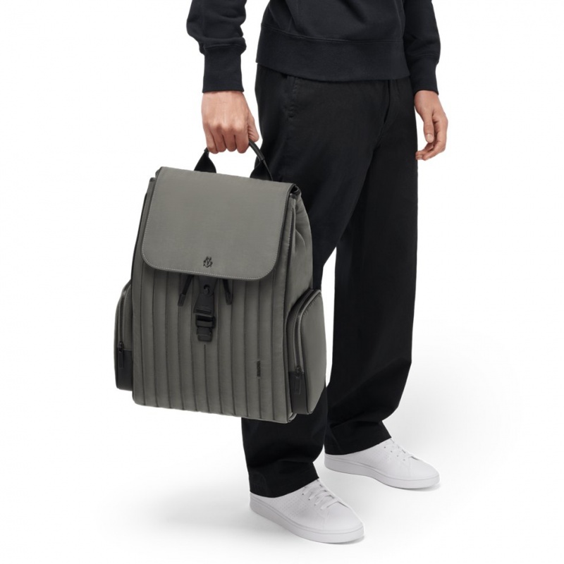 Sac a Dos Rimowa Flap Large in Nylon and Cuir Grise | UQY-18876625