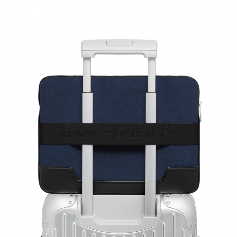 Pochettes Rimowa Plates Pouch in Cuir & Tela Bleu Marine Bleu | KKL-48659778