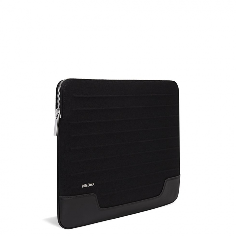 Pochettes Rimowa Plates Pouch Laptop Bag in Cuir & Tela Noir | EVI-81056965