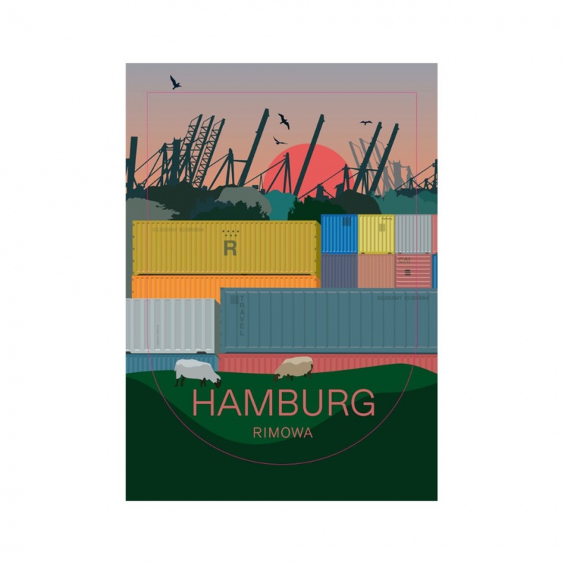 Stickers Rimowa Hamburg Luggage Multicolore | KHU-79971110