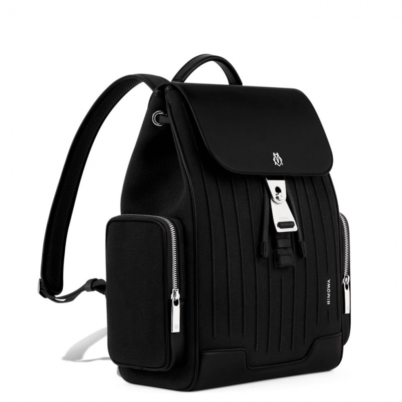 Sac a Dos Rimowa Never Still Small Flap in Cuir & Tela Noir | WKY-76701209