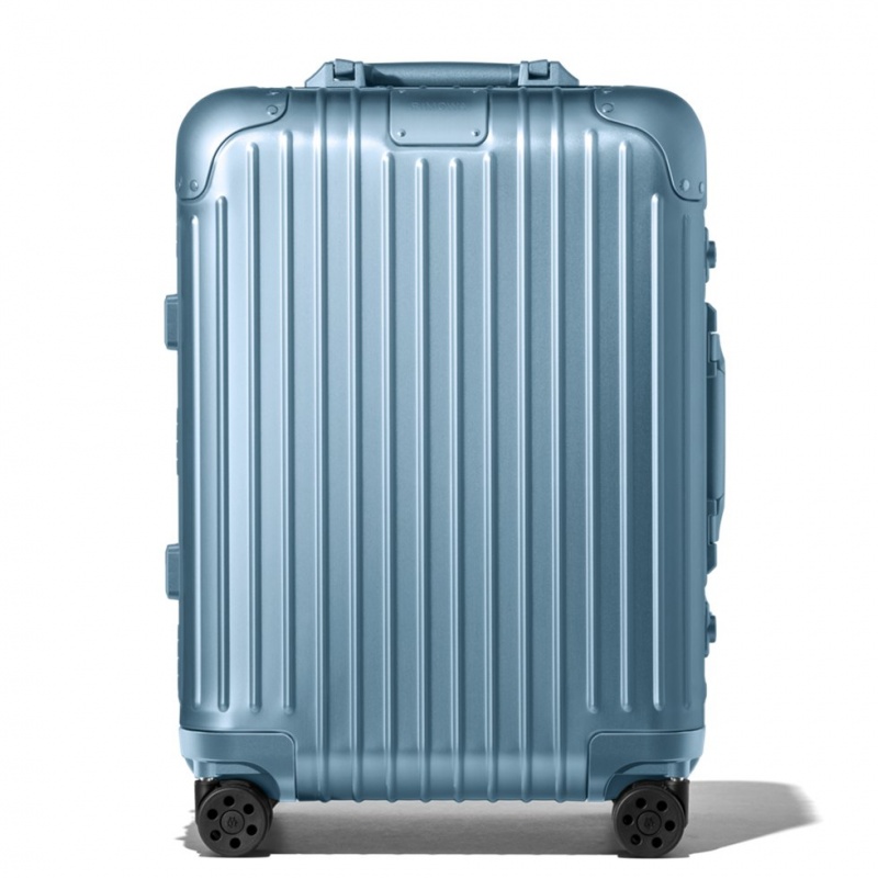 Valises Rimowa Original Cabin Carry-On Aluminum Bleu | XCZ-70495465