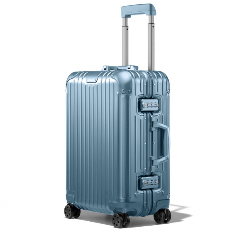 Valises Rimowa Original Cabin Carry-On Aluminum Bleu | XCZ-70495465