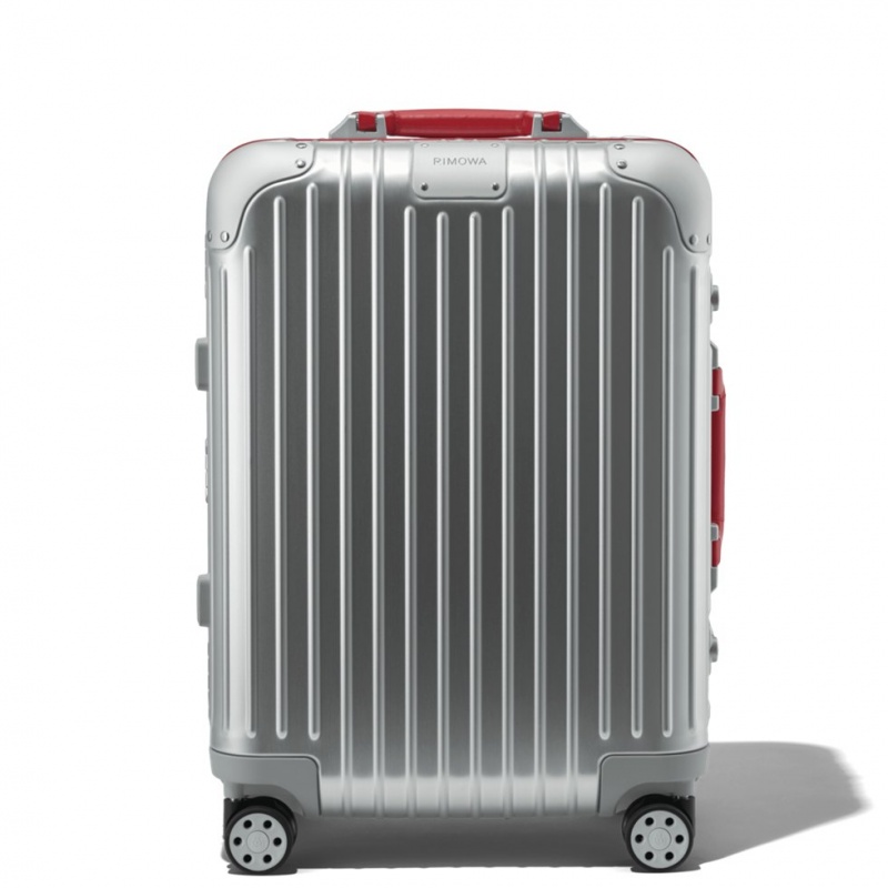 Valises Rimowa Original Cabin Twist in Silver & Red Rouge | VRE-16552017