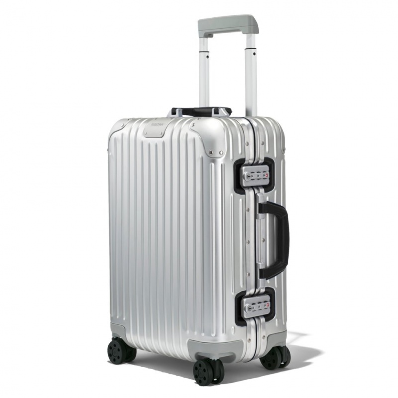 Valises Rimowa Original Cabin Twist in Silver & Black Noir | RYE-38266496