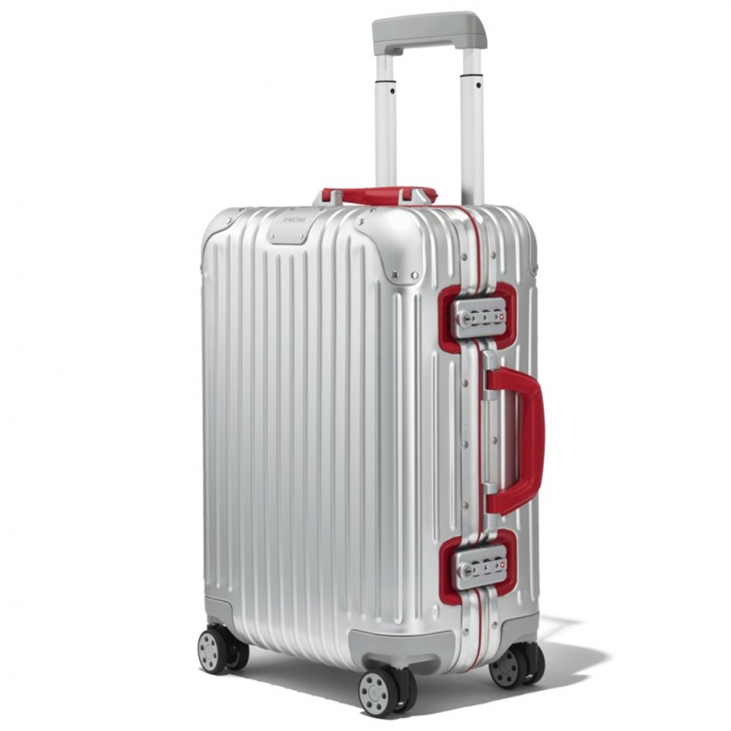 Valises Rimowa Original Cabin Twist in Silver & Red Rouge | VRE-16552017