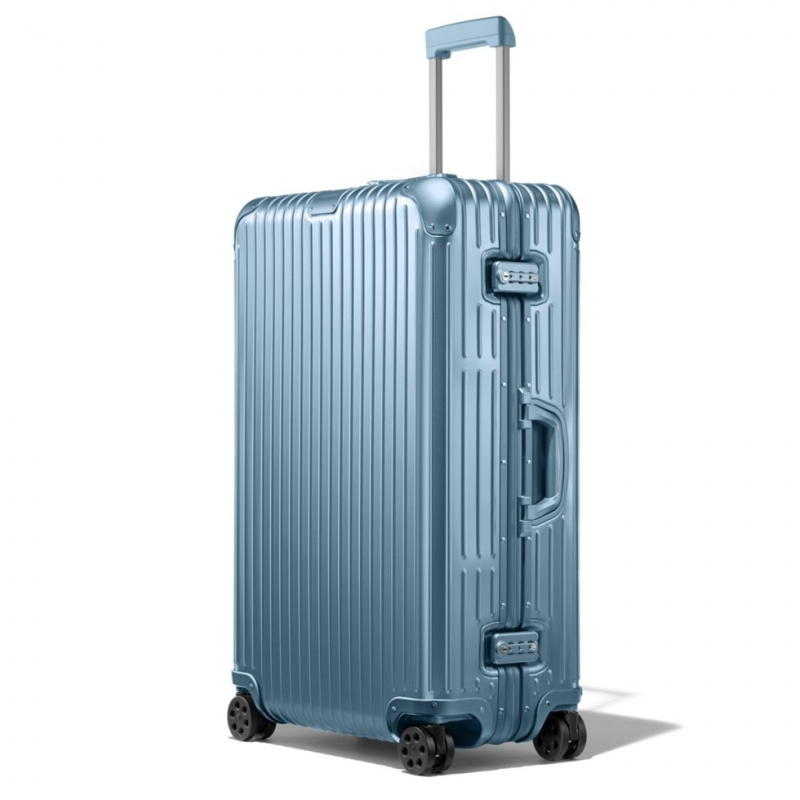 Valises Rimowa Original Check-In L Aluminum Bleu | EEC-45141697