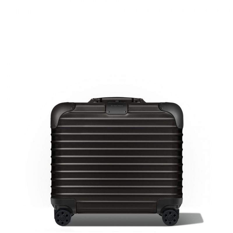 Valises Rimowa Original Compact Wheeled Briefcase in Aluminum Noir | CTV-53544444