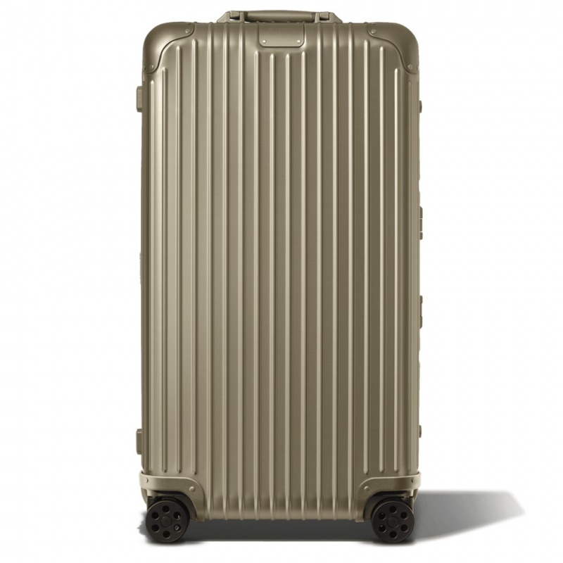 Valises Rimowa Original Trunk Plus Large Aluminum Titane | BIN-09188444