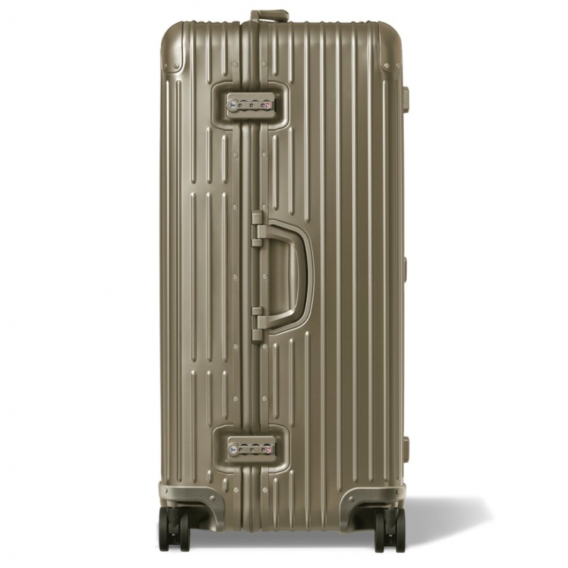 Valises Rimowa Original Trunk Plus Large Aluminum Titane | BIN-09188444